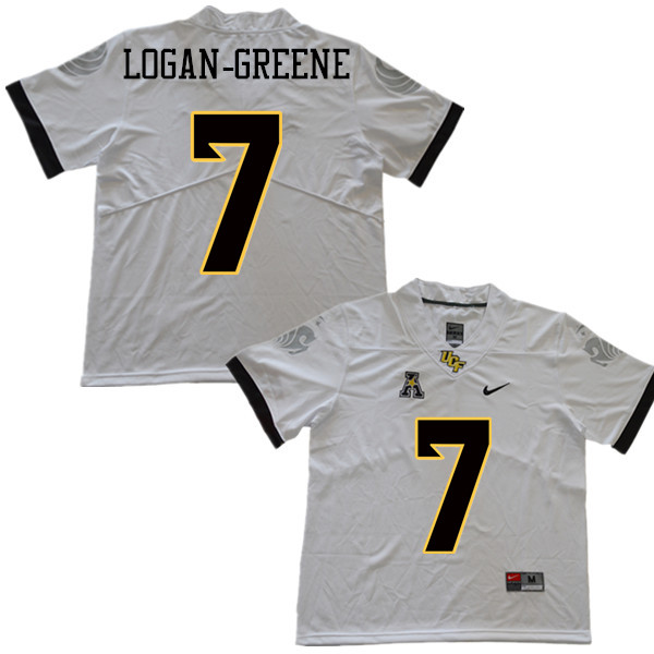 Men #7 Emmanuel Logan-Greene UCF Knights College Football Jerseys Sale-White